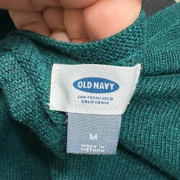 Old Navy Teal Shimmery Knit Sweater - Picture 3 of 3